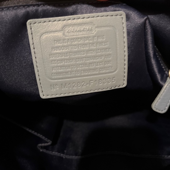 Authentic Coach Laura Baby Blue Large Tote No. F18335 Signature CC’s Monogram - Picture 12 of 14